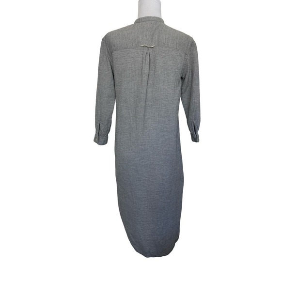 TOAST Dress Midi Gauzy 100% Cotton Gray Size XS - Picture 3 of 11
